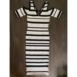 Black and White Stripped XOXO dress